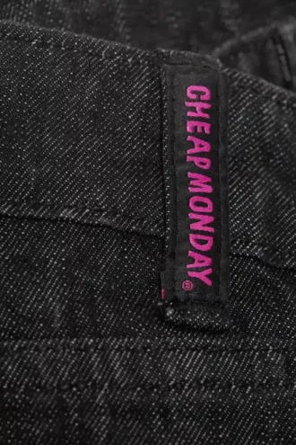 Poser Regular Waist Loose Wide Jeans – Extra Black Rinse | Cheap Monday GB