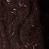 Pullover mit langem Zopfmuster und Struktur – Dunkelviolett – Rosa Noppen Pullover mit langem Zopfmuster und Struktur – Dunkelviolett – Rosa Noppen