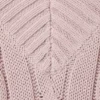 Pullover mit V-Ausschnitt und Zopfmuster – Altrosa Pullover mit V-Ausschnitt und Zopfmuster – Altrosa