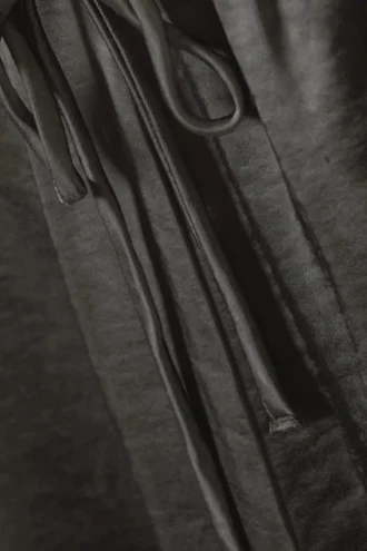 Pyjama-Hose aus gewaschenem Satin – gewaschenes Dunkelgrau