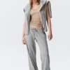 Pyjama-Hose mit mittlerer Leibhöhe und lockerer Passform – Grau meliert Pyjama-Hose mit mittlerer Leibhöhe und lockerer Passform – Grau meliert