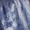 Pyjama-Shorts aus bedrucktem Popeline mit mittlerer Leibhöhe – Blau – Baroque Collage