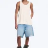 Racerback-Tanktop – Staubweiß Racerback-Tanktop – Staubweiß