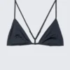 Racerback-Triangel-Bikini-Oberteil – Dunkelblau schimmernd