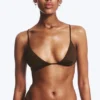 Racerback-Triangel-Bikini-Oberteil – Dunkelbraun Racerback-Triangel-Bikini-Oberteil – Dunkelbraun