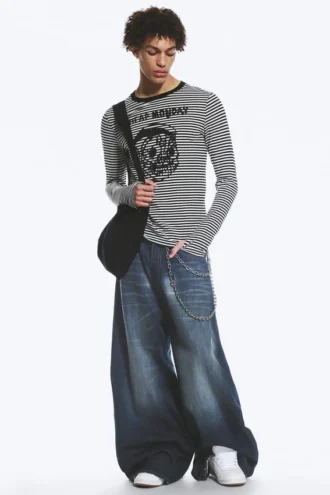 rad super regular waist loose wide jeans star blue cheap monday gb 1 330x495 - Rad Super Regular Waist Loose Wide Jeans &ndash; Star Blue | Cheap Monday GB