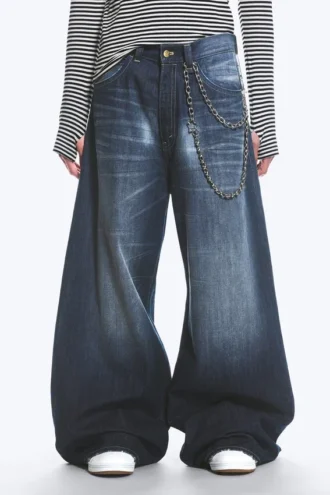 rad super regular waist loose wide jeans star blue cheap monday gb 2 330x495 - Rad Super Regular Waist Loose Wide Jeans &ndash; Star Blue | Cheap Monday GB