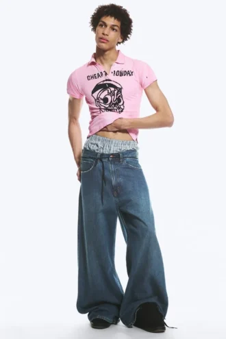 Rad Super Regular Waist Loose Wide Jeans – Tide Blue – Dunkelblau | Cheap Monday GB
