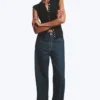Rail Mid Rise Loose Wide Jeans – Blue Rinse – Dunkelblau Rail Mid Rise Loose Wide Jeans – Blue Rinse – Dunkelblau