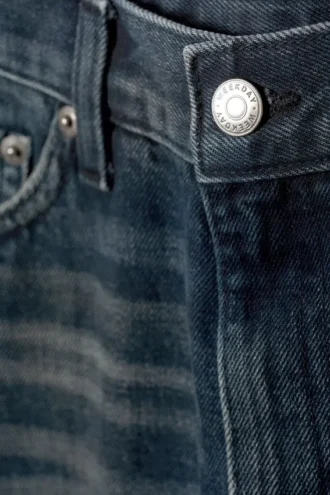 Rail Mid Rise Loose Wide Jeans – Deep Ocean Blue – Dunkelblau