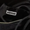 Rechteckige Schultertasche aus Cord – Schwarz Rechteckige Schultertasche aus Cord – Schwarz