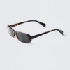 Rechteckige Sonnenbrille – braunes Schildpatt Rechteckige Sonnenbrille – braunes Schildpatt