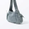 Rechteckige Umhängetasche – Blauer Denim Rechteckige Umhängetasche – Blauer Denim