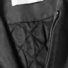 Reed beschichtete Bikerjacke – gewaschenes Schwarz Reed beschichtete Bikerjacke – gewaschenes Schwarz