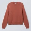 Regular-Fit-Pullover aus Baumwollstrick – Dusty Coral Regular-Fit-Pullover aus Baumwollstrick – Dusty Coral