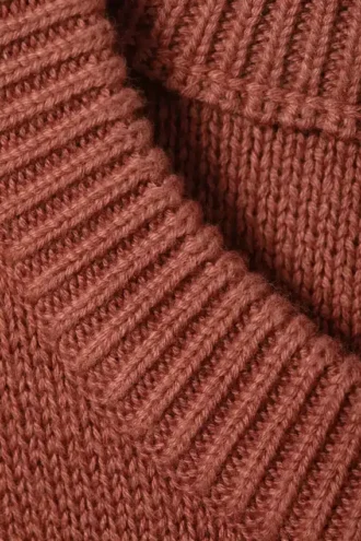 Regular-Fit-Pullover aus Baumwollstrick – Dusty Coral