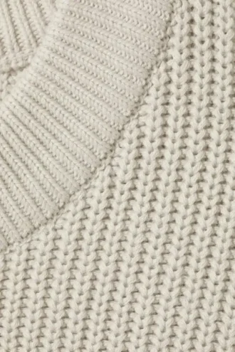 Regular Heavy Knit Pullover – Ecru