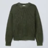 Regular Heavy Knit Pullover – Mittelgrün Regular Heavy Knit Pullover – Mittelgrün