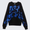 Regular Jacquard-Strickpullover mit Print – Schwarz – Blau (Sprühfarbe) Regular Jacquard-Strickpullover mit Print – Schwarz – Blau (Sprühfarbe)