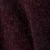 Regulärer Strickpullover aus Wollmischung – Dunkelrot meliert Regulärer Strickpullover aus Wollmischung – Dunkelrot meliert