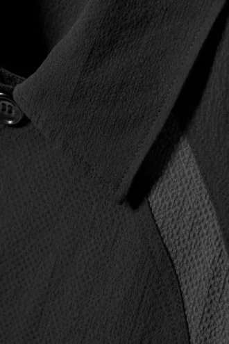 Relaxed-Fit-Overshirt mit Raglanärmeln und Einsätzen – Schwarz