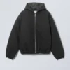 Remy Bomberjacke mit Kapuze – Schwarz Remy Bomberjacke mit Kapuze – Schwarz