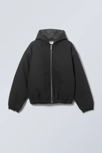 Remy Bomberjacke mit Kapuze – Schwarz
