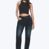 Resolute Curve High-Waisted Regular Straight Jeans – Angel Blue – Dunkelblau