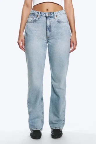 Resolute Curve High Waisted Regular Straight Jeans – Dream Blue – Hellblau