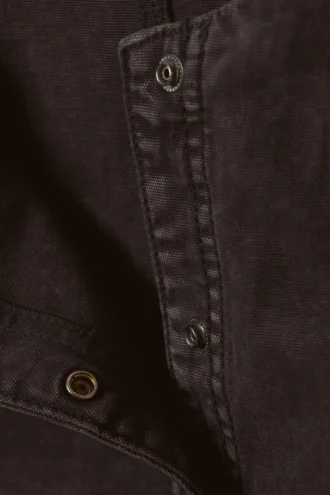 Ärmelloses, asymmetrisches Peplum-Oberteil – gewaschenes Schwarz