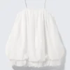 Ärmelloses Ballon-Minikleid – Weiß Ärmelloses Ballon-Minikleid – Weiß