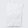 Ärmelloses Crinkle-Top – Weiß Ärmelloses Crinkle-Top – Weiß