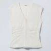 Ärmelloses Crinkle-Top – Weiß Ärmelloses Crinkle-Top – Weiß