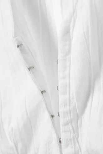 Ärmelloses Crinkle-Top – Weiß