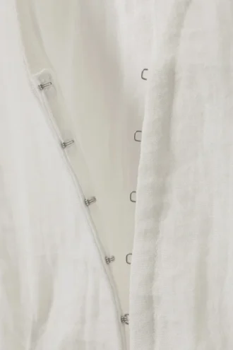 Ärmelloses Crinkle-Top – Weiß