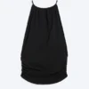 Ärmelloses, gerafftes Neckholder-Top – Schwarz Ärmelloses, gerafftes Neckholder-Top – Schwarz