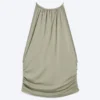 Ärmelloses, gerafftes Neckholder-Top – Staubiges Khaki-Grün Ärmelloses, gerafftes Neckholder-Top – Staubiges Khaki-Grün