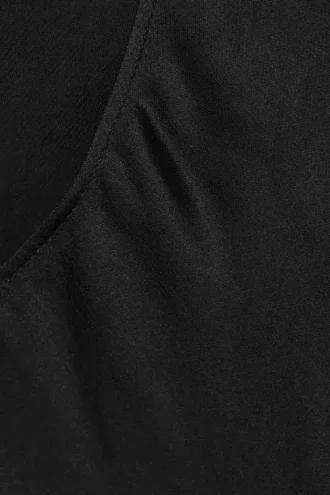 Ärmelloses, gerafftes Oberteil – Schwarz