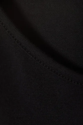 Ärmelloses Maxikleid mit Schlitz – Schwarz