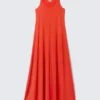 Ärmelloses Maxikleid – Rot Ärmelloses Maxikleid – Rot