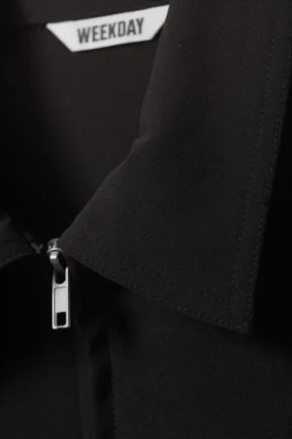 Ärmelloses Mini-Kleid mit Reißverschluss – Schwarz