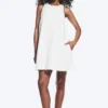 Ärmelloses Minikleid aus Baumwolltwill – Weiß Ärmelloses Minikleid aus Baumwolltwill – Weiß