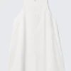 Ärmelloses Minikleid aus Baumwolltwill – Weiß Ärmelloses Minikleid aus Baumwolltwill – Weiß
