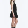 Ärmelloses Minikleid aus Twill – Schwarz Ärmelloses Minikleid aus Twill – Schwarz