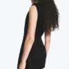 Ärmelloses Minikleid aus Twill – Schwarz Ärmelloses Minikleid aus Twill – Schwarz
