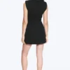 Ärmelloses Minikleid aus Twill – Schwarz Ärmelloses Minikleid aus Twill – Schwarz