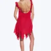 Ärmelloses Minikleid mit quadratischem Ausschnitt – leuchtend rot Ärmelloses Minikleid mit quadratischem Ausschnitt – leuchtend rot