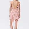 Ärmelloses Minikleid mit quadratischem Ausschnitt – Rosa – Blumenmuster Ärmelloses Minikleid mit quadratischem Ausschnitt – Rosa – Blumenmuster