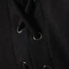 Ärmelloses Oberteil mit Schnürung, U-Ausschnitt und Lochstickerei – Schwarz Ärmelloses Oberteil mit Schnürung, U-Ausschnitt und Lochstickerei – Schwarz