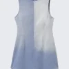 Ärmelloses Utility-Kleid aus Baumwolltwill – gewaschenes Blau Ärmelloses Utility-Kleid aus Baumwolltwill – gewaschenes Blau